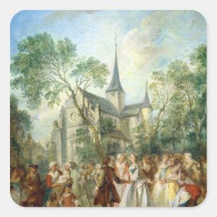 Pegatina Cuadrada El baile Boda