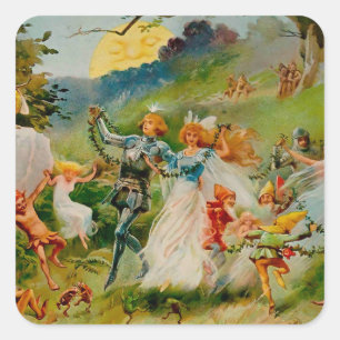 Pegatina Cuadrada “El baile de las hadas” de ES Hardy