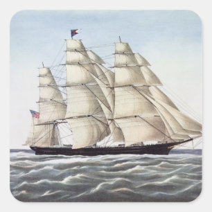 Pegatina Cuadrada El barco alpinista "Flying Cloud"