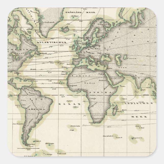 Pegatina Cuadrada El Barómetro Medio (Anverso)