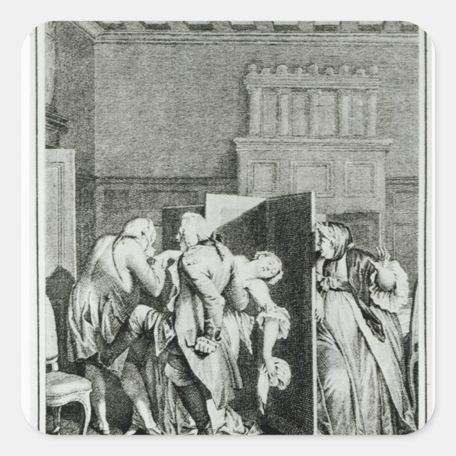 Pegatina Cuadrada El Barón...saludo a Candide (Anverso)