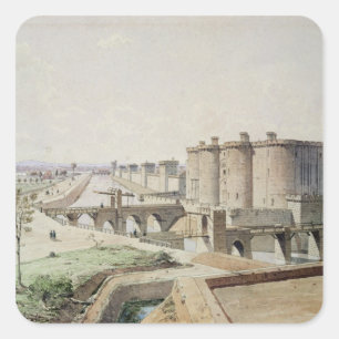 Pegatina Cuadrada El Bastille en 1420