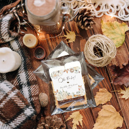 Pegatina Cuadrada El bebé se está preparando | Autumn Coffee Baby Sh