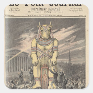 Pegatina Cuadrada El becerro dorado