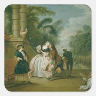 Pegatina Cuadrada El beso