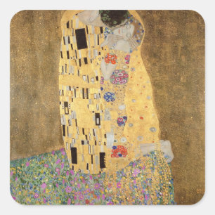 Pegatina Cuadrada El beso, 1907-08