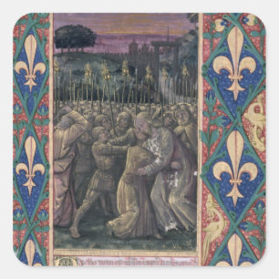 Pegatina Cuadrada El beso de Judas