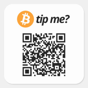Pegatina Cuadrada ¿El Bitcoin me trae?