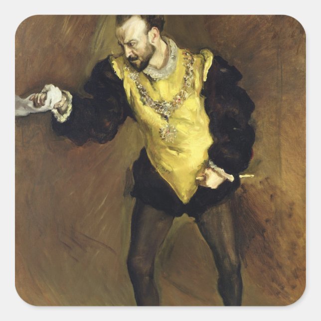 Pegatina Cuadrada El 'Black D'Andrade', 1903 (Anverso)