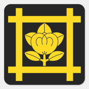 Pegatina Cuadrada El blasón Tachibana de la secta Nichiren