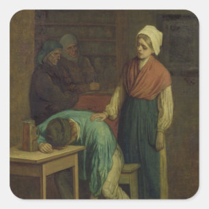 Pegatina Cuadrada El Borracho