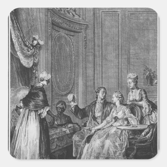 Pegatina Cuadrada El buen augurio (Anverso)