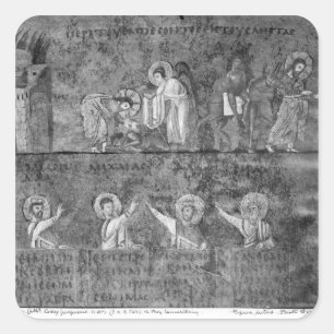 Pegatina Cuadrada El buen samaritano