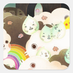 Pegatina Cuadrada El buen viejo tiempo británico 2014