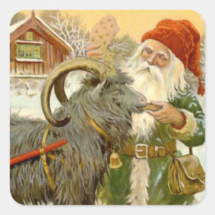 Pegatina Cuadrada “El cabrito de trineo” de Jenny Nystrom