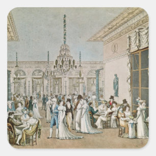 Pegatina Cuadrada El café Frascati en 1807