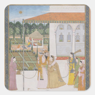 Pegatina Cuadrada El caminar de los pares