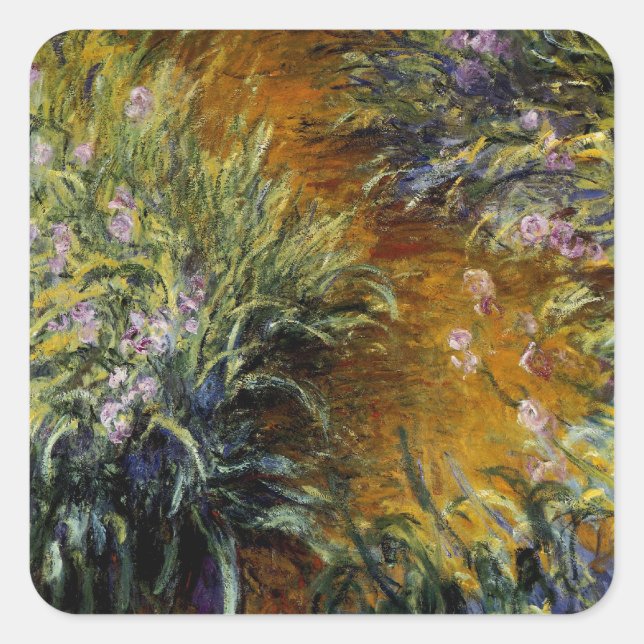 Pegatina Cuadrada El camino a través de los irlandeses (Anverso)