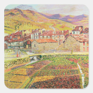 Pegatina Cuadrada El campo