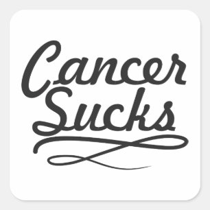 Pegatina Cuadrada El cáncer chupa