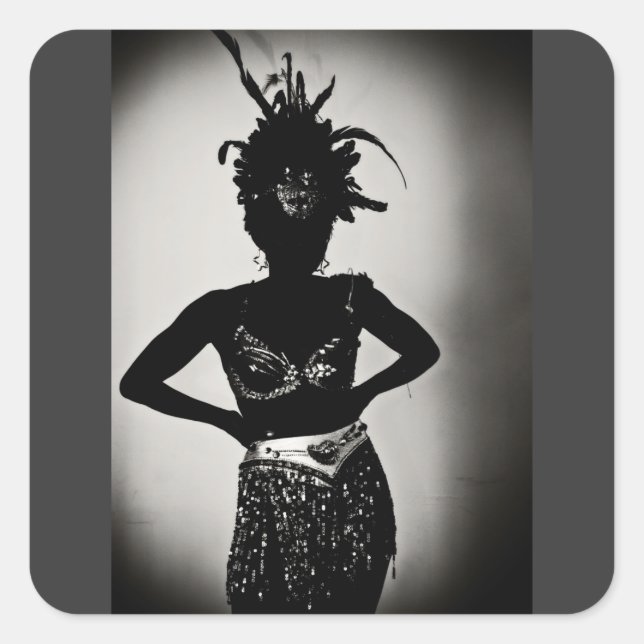 Pegatina Cuadrada el carnaval es una b*** (Anverso)