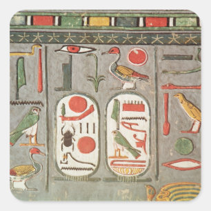 Pegatina Cuadrada El cartouche del rey