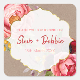 Pegatina Cuadrada El casarse le agradece protector labial