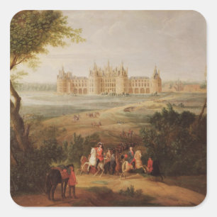 Pegatina Cuadrada El castillo de Chambord, 1722