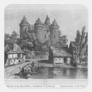 Pegatina Cuadrada El castillo de Combourg