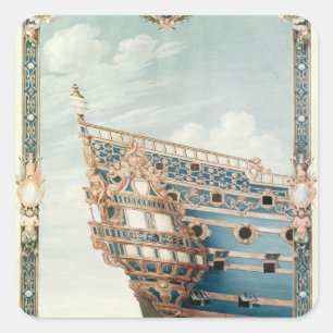 Pegatina Cuadrada El castillo de Le Soleil Royal