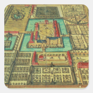 Pegatina Cuadrada El castillo del príncipe de Kothen