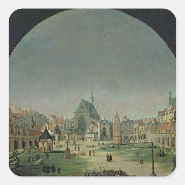 Pegatina Cuadrada El cementerio de los inocentes (Anverso)