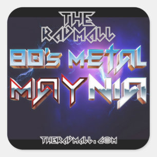 Pegatina Cuadrada El centro comercial Rad Mall "80s Metalizado MAYni