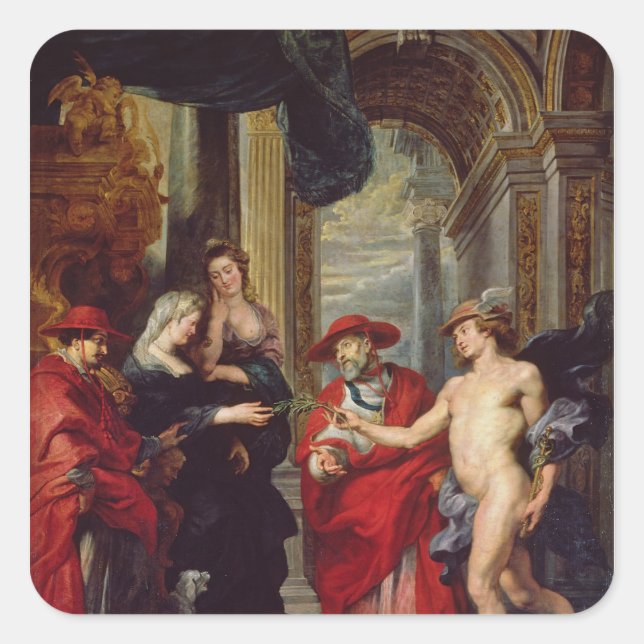 Pegatina Cuadrada El ciclo métrico: el Tratado de Angulema (Anverso)