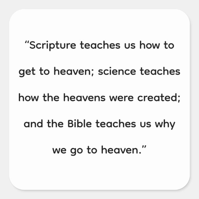 Pegatina Cuadrada El cielo (Anverso)