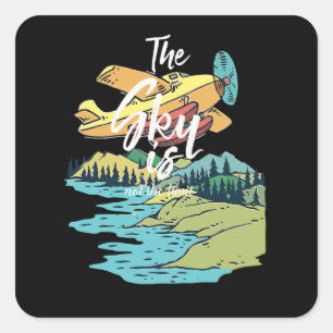 Pegatina Cuadrada El cielo no es el límite