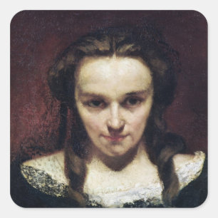 Pegatina Cuadrada El clarividente o, el sonámbulo, c.1865