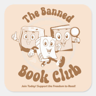Pegatina Cuadrada El Club del Libro Prohibido