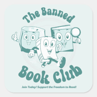 Pegatina Cuadrada El Club del Libro Prohibido