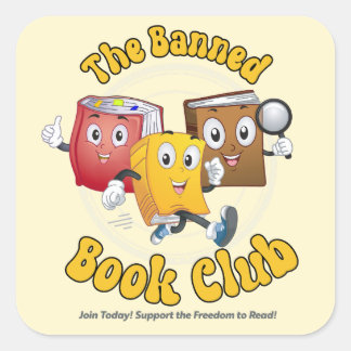 Pegatina Cuadrada El Club del Libro Prohibido