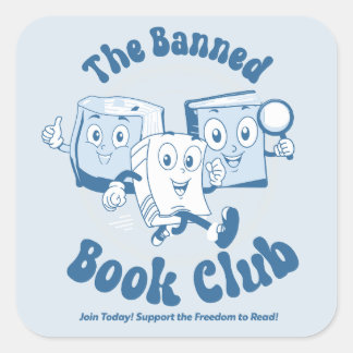 Pegatina Cuadrada El Club del Libro Prohibido