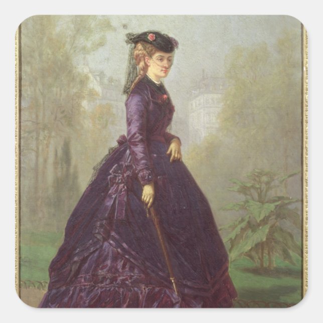 Pegatina Cuadrada El Cocodette, 1867 (Anverso)