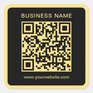 Pegatina Cuadrada El código QR del texto de su Personalizado se esca