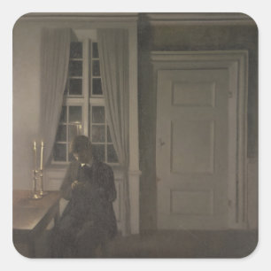 Pegatina Cuadrada El coleccionista de monedas, 1904