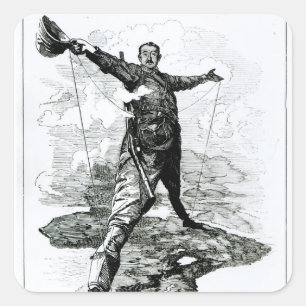 Pegatina Cuadrada El coloso de rodas de Punch