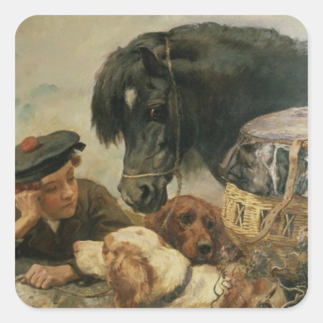 Pegatina Cuadrada El compañero del guardabarros (Anverso)