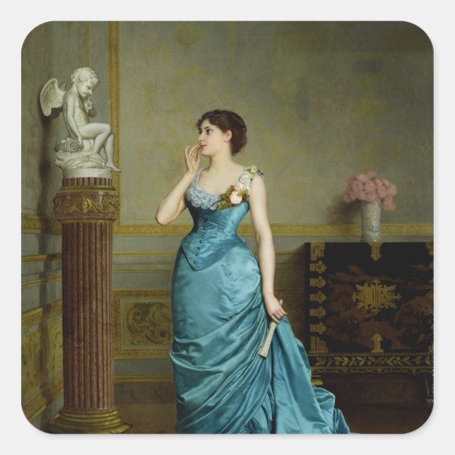 Pegatina Cuadrada El cómplice (Anverso)