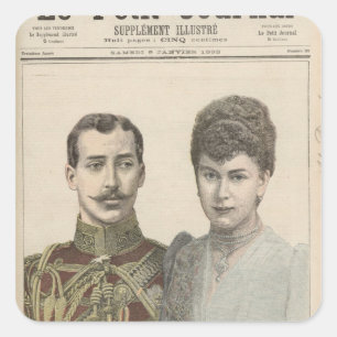 Pegatina Cuadrada El compromiso de Albert Victor Duke de