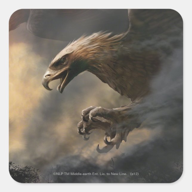 Pegatina Cuadrada El concepto de las grandes águilas (Anverso)