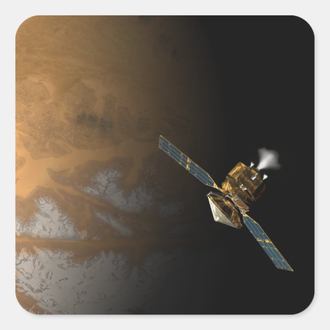 Pegatina Cuadrada El concepto de un artista (Anverso)